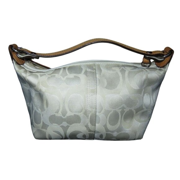 Coach 2005 Limited Edition Signature Optic White Cream Monogram Bumblebee Hobo - Picture 2 of 10